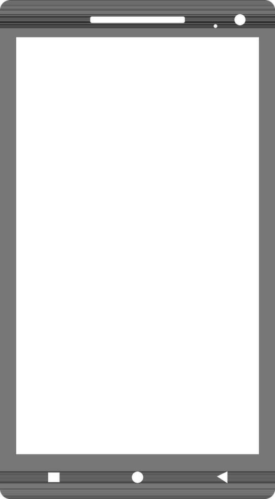 black and white smartphone in flat style. vector