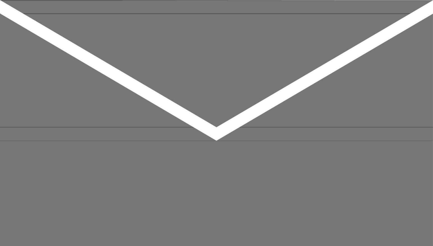 Flat style envolope in black color. vector