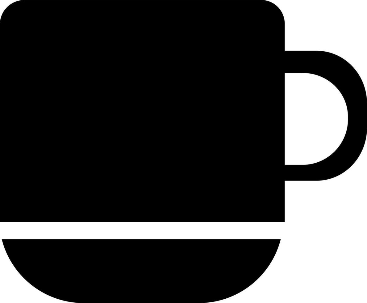 Black mug on white background. vector