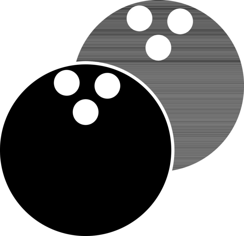 Black and white cassino balls. vector