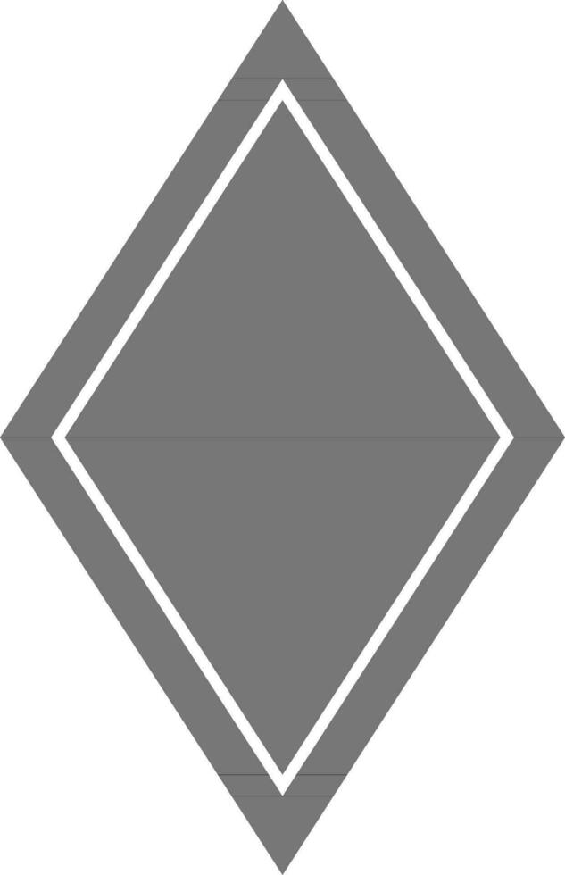 black and white diamond playing card. vector