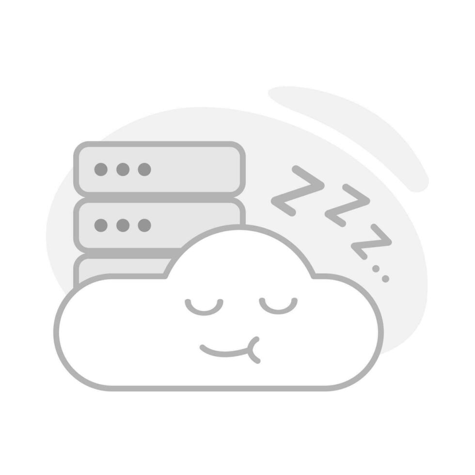 unavailable connection, server not responding concept illustration linear design vector eps10. Graphic element for landing page, empty state ui, infographic, icon