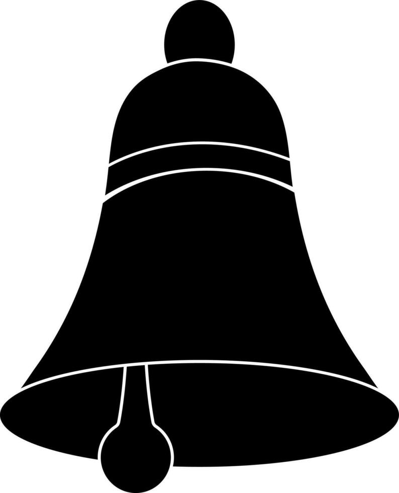 Isolated bell in black and white color. vector