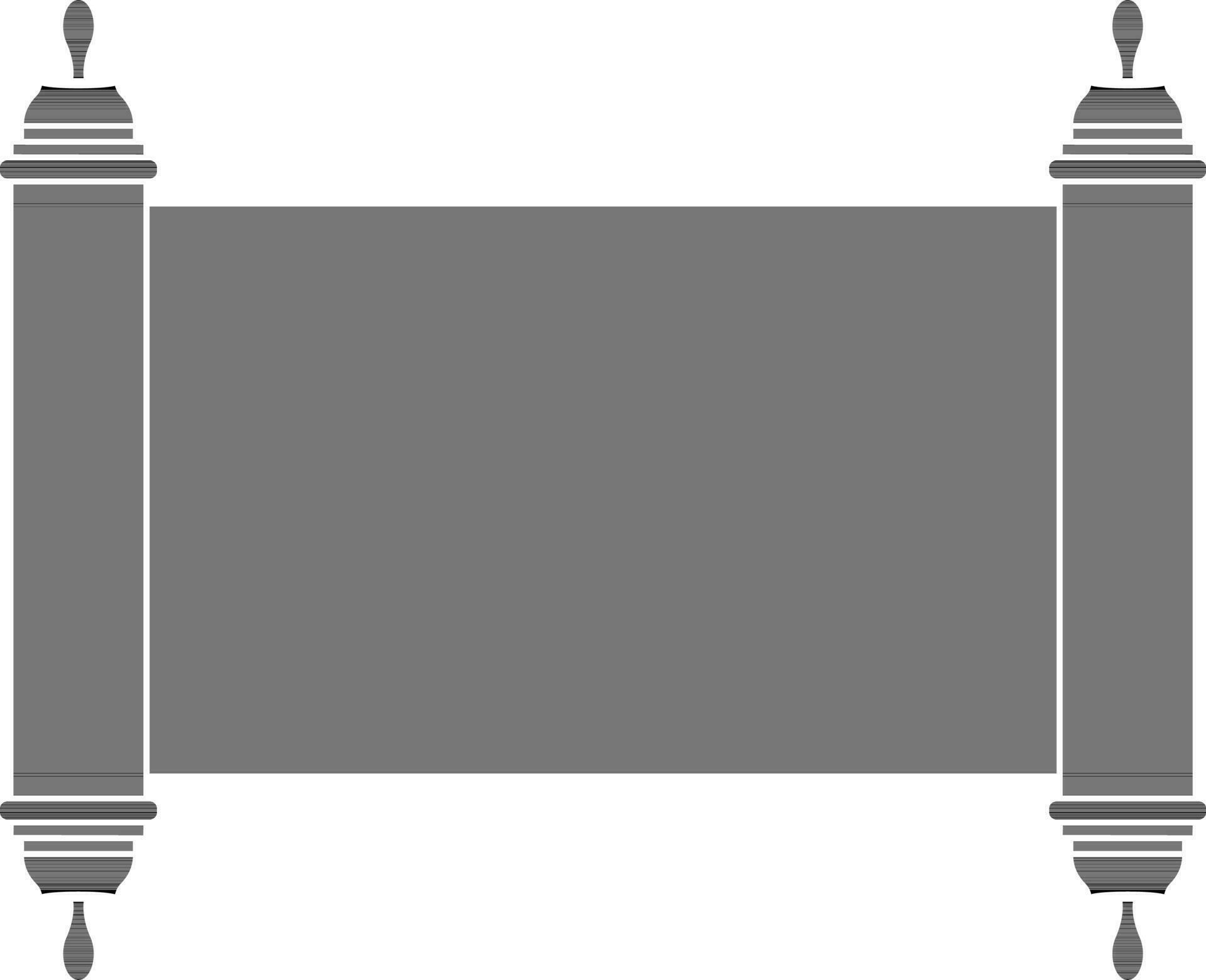 black and white blank scroll in flat style. 24392083 Vector Art at Vecteezy