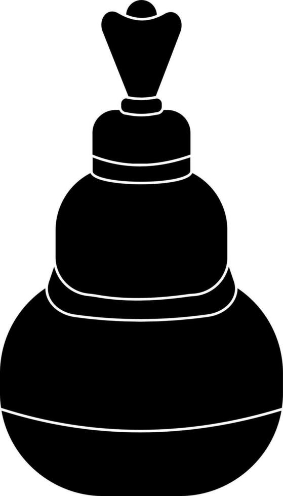 negro y blanco chino botella. vector