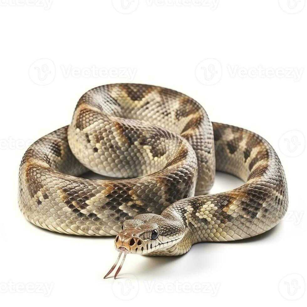 Snake isolated on white background, generate ai photo