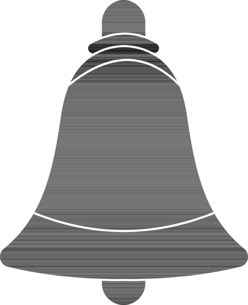 Isolated black bell in flat style. vector