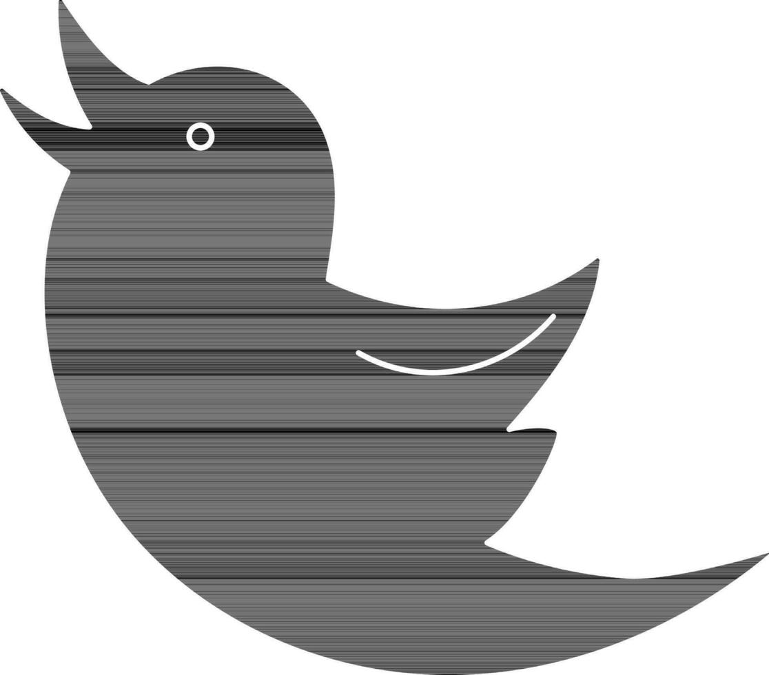 Black twitter bird. vector