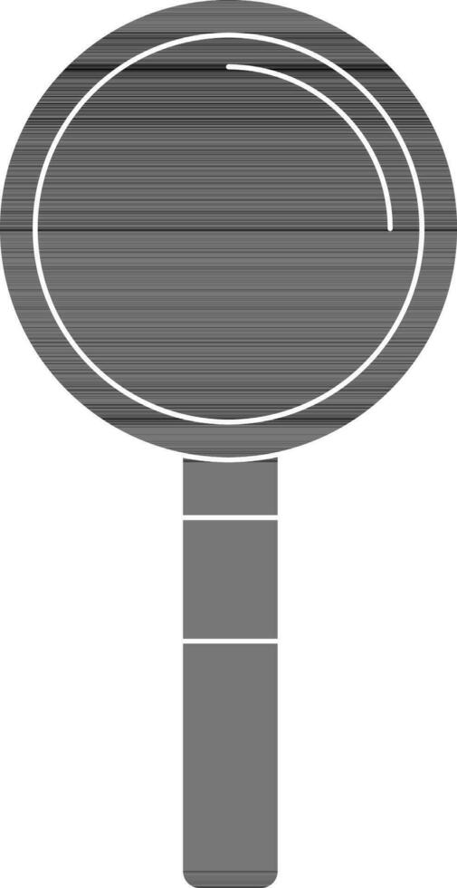 black and white magnifying glass. vector