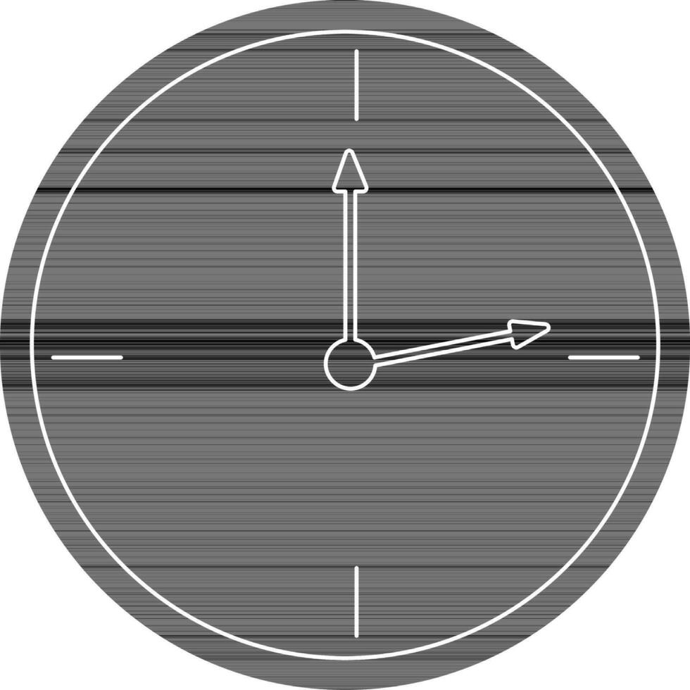 Illustration of a black and white wall clock. 24392224 Vector Art at