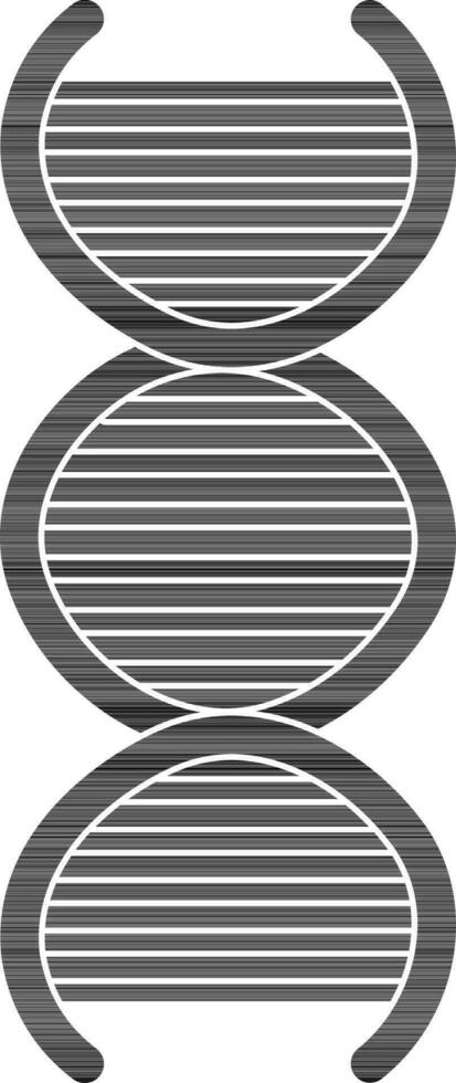 Black DNA on white background. vector