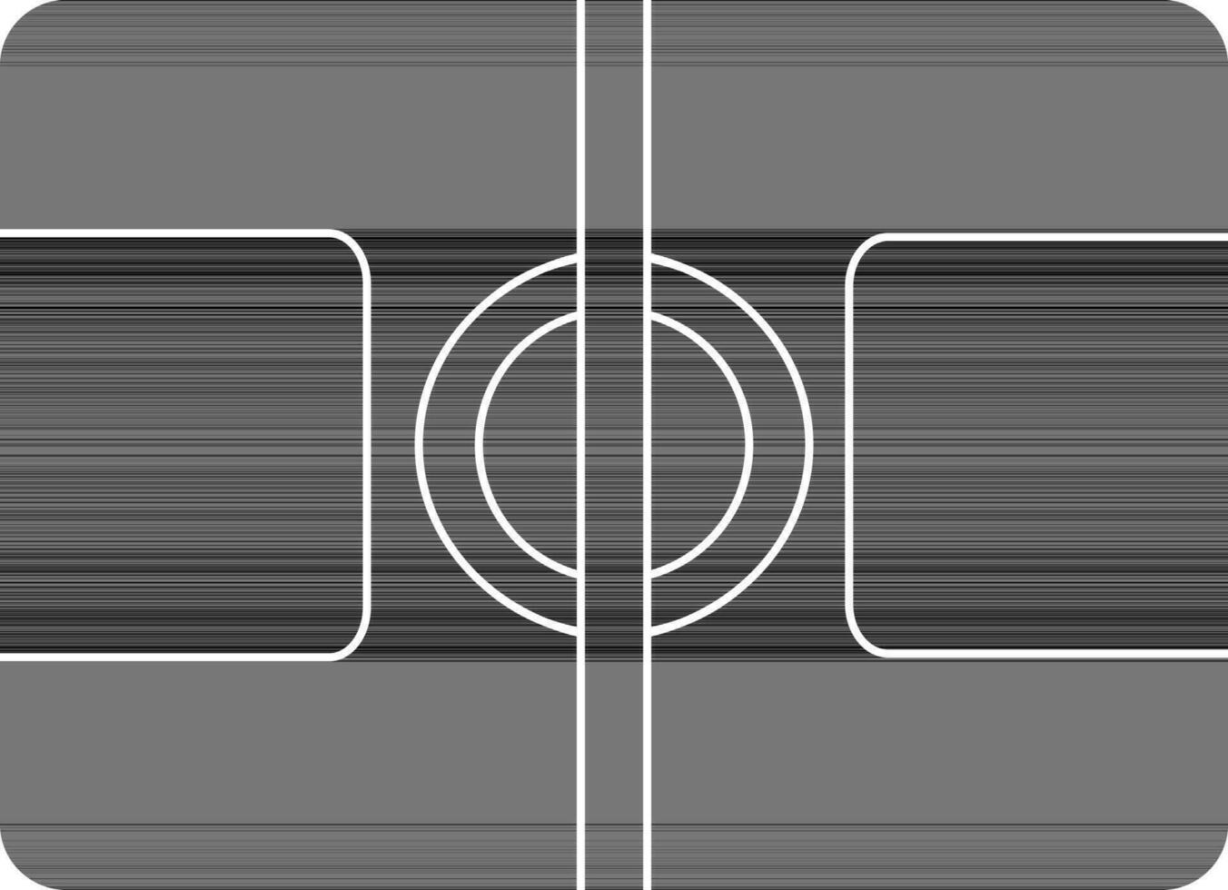 Basketball court in black and white color. vector