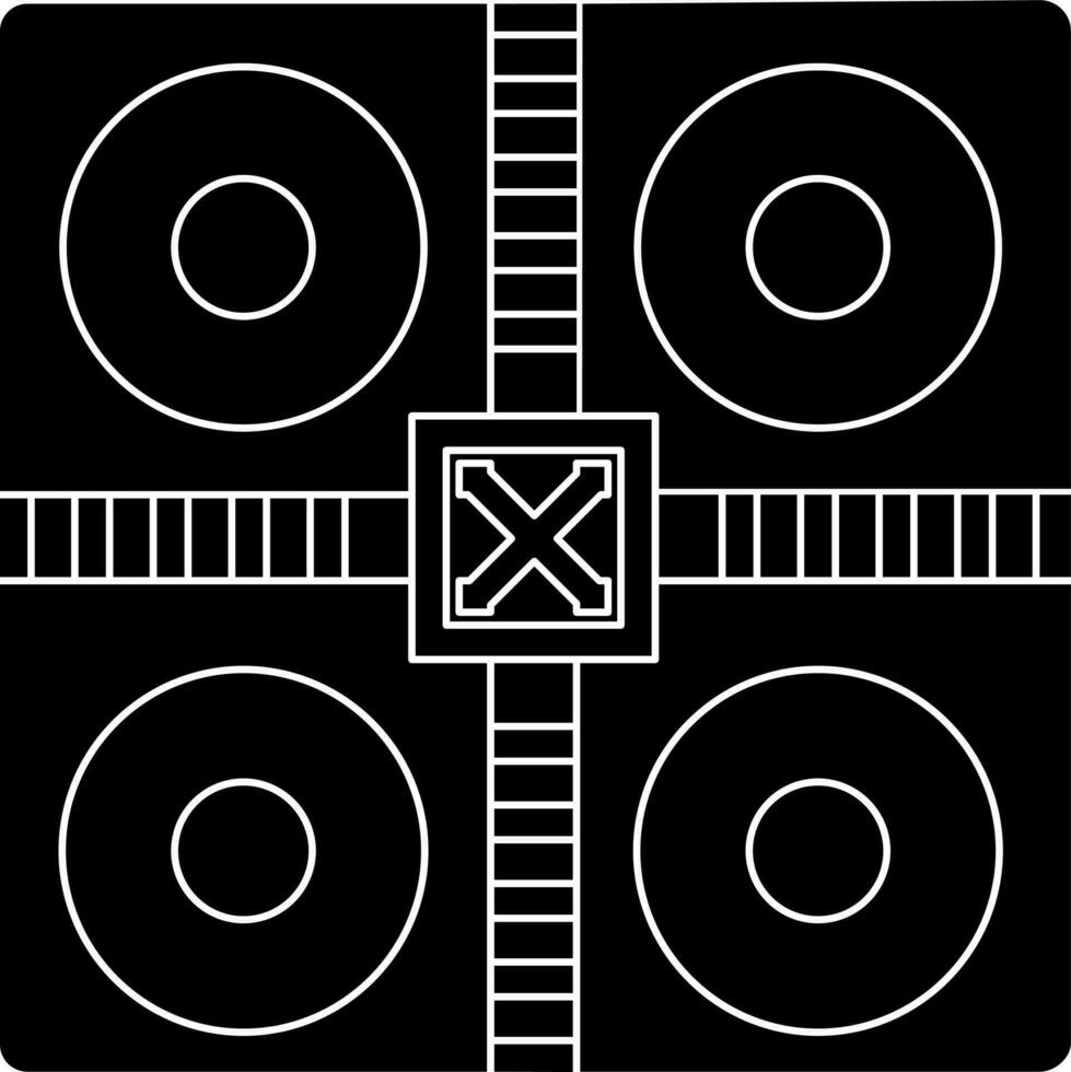 black and white ludo in flat style. vector