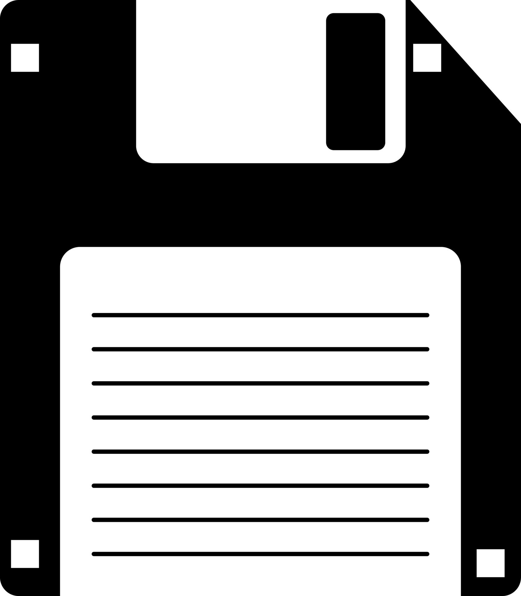 Floppy disk or save flat icon for apps and websites Stock Vector