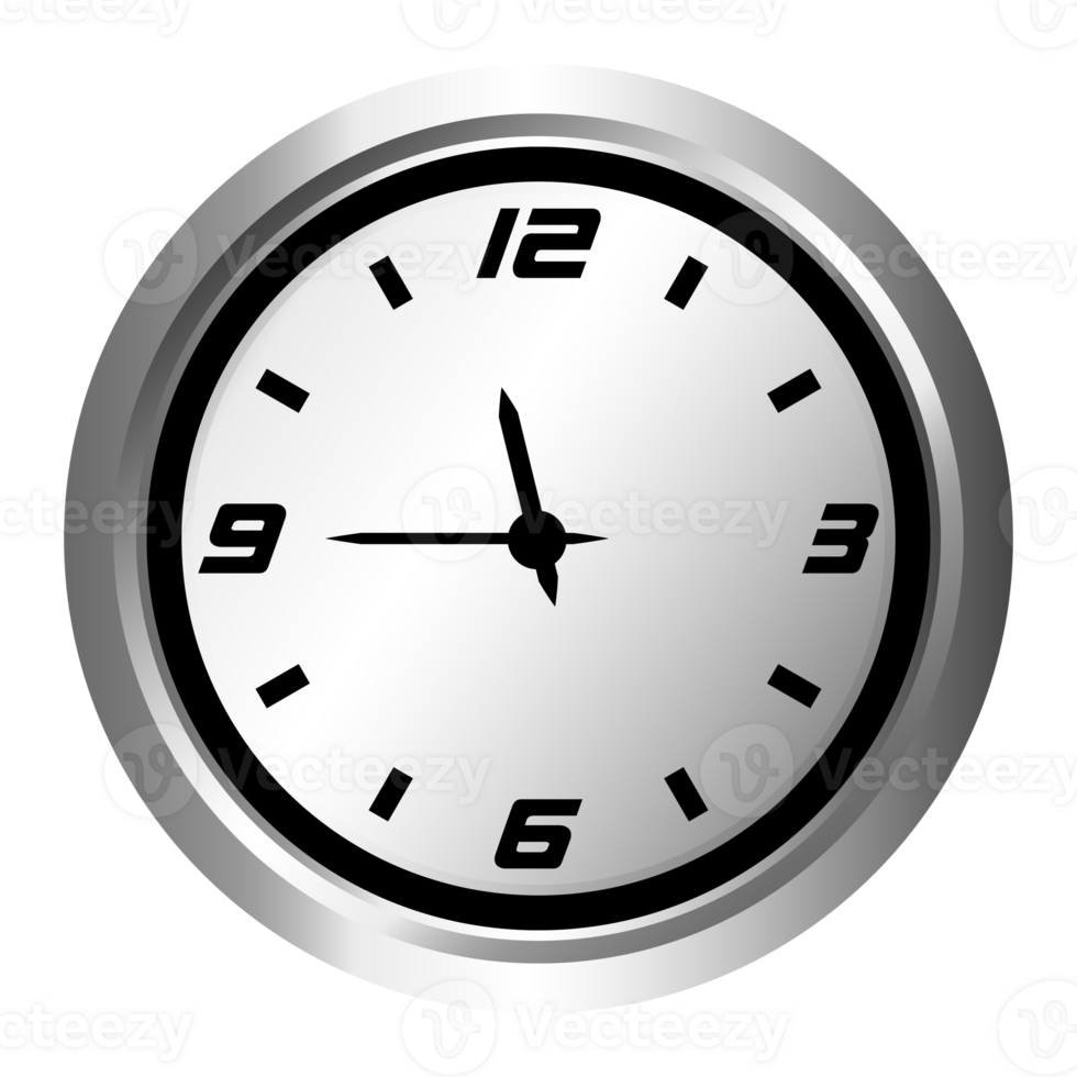 Classic Wall Clock Icon, Clock Face Icon, Symbol For Team Work, Time Management, Deadline, Transparent Background png