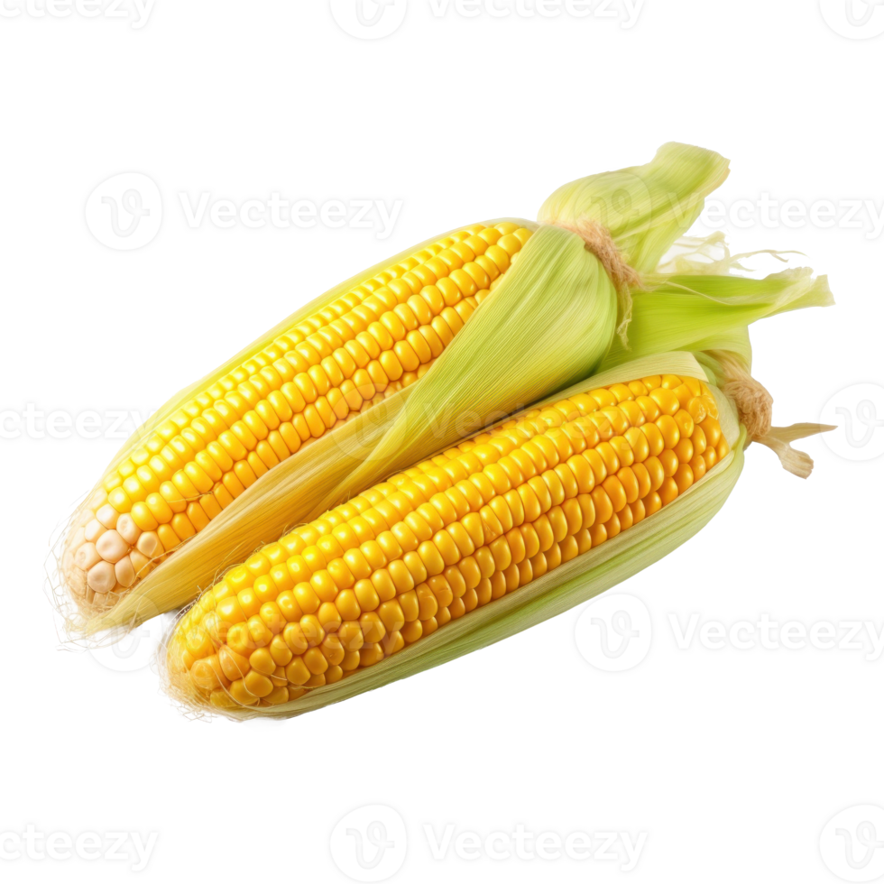 Fresh yellow corn isolated. Illustration png