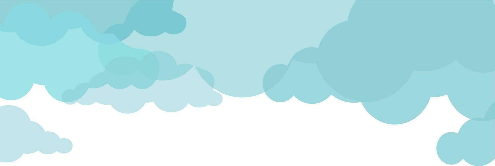 Illustration of sky with clouds. vector