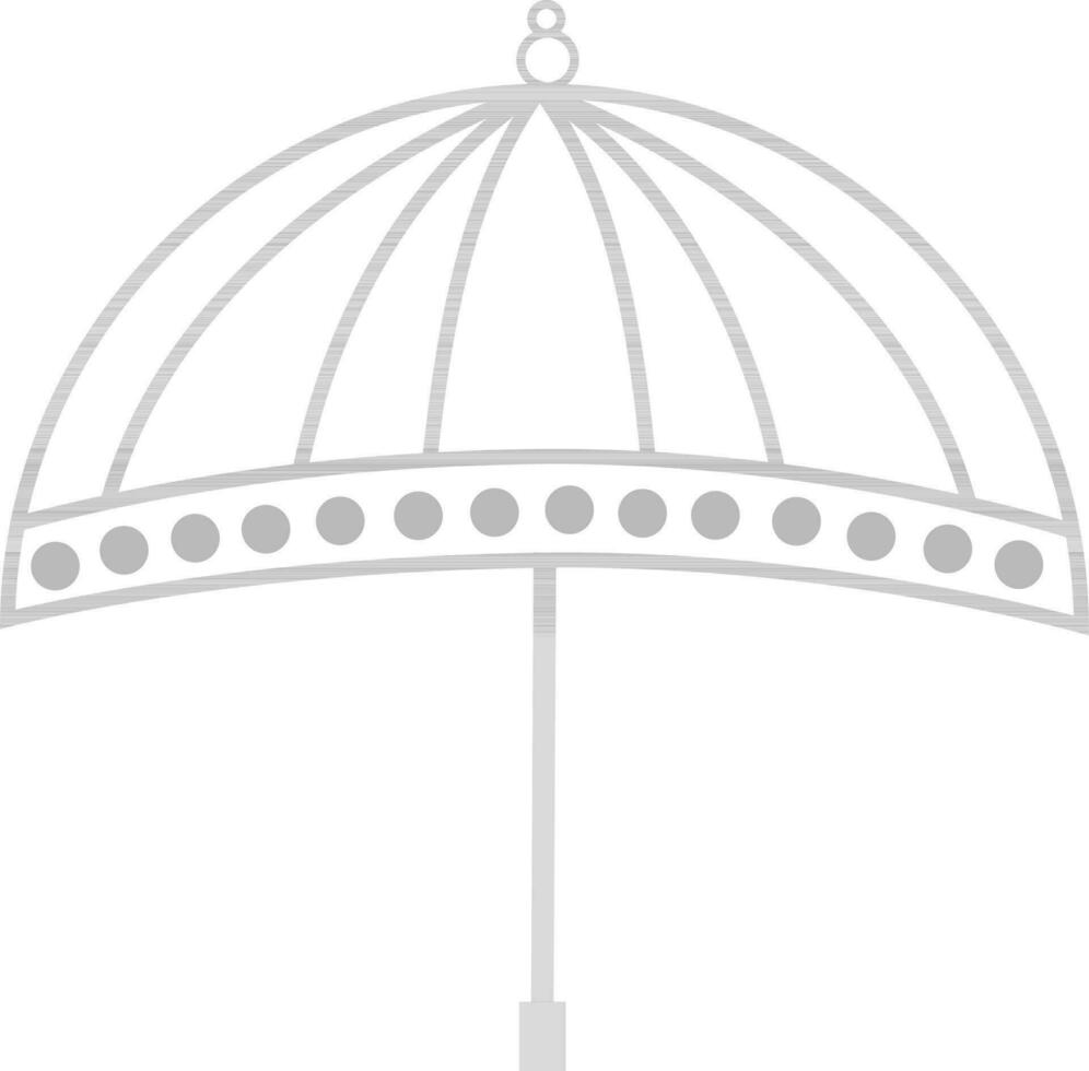 Flat illustration of an umbrella. vector