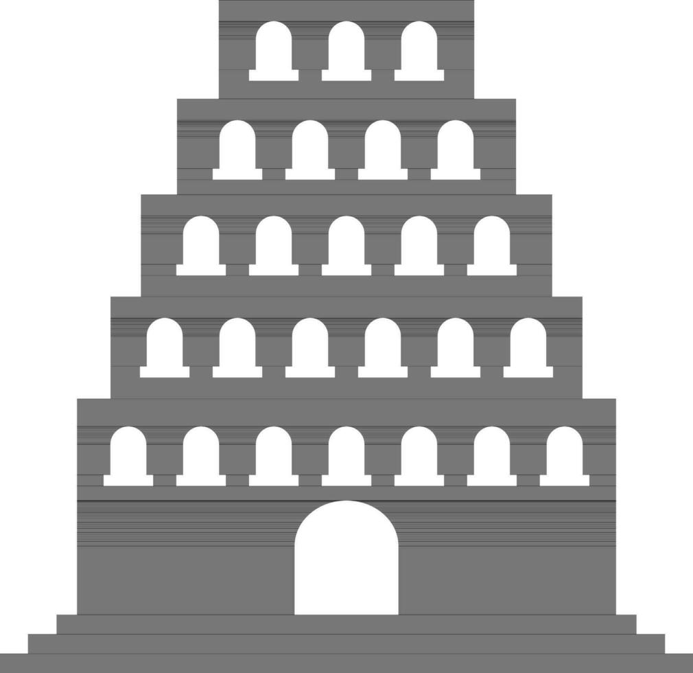 negro y blanco edificio. vector