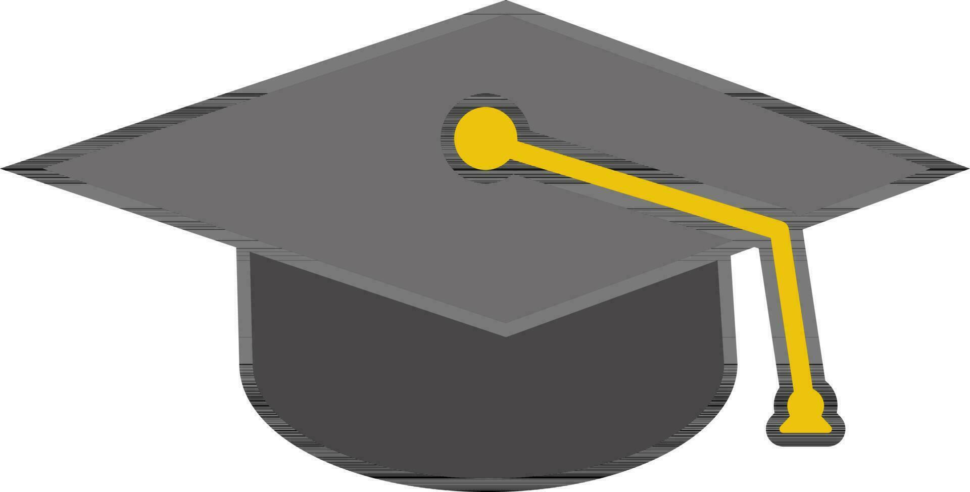 Vector sign or symbol of graduation cap.
