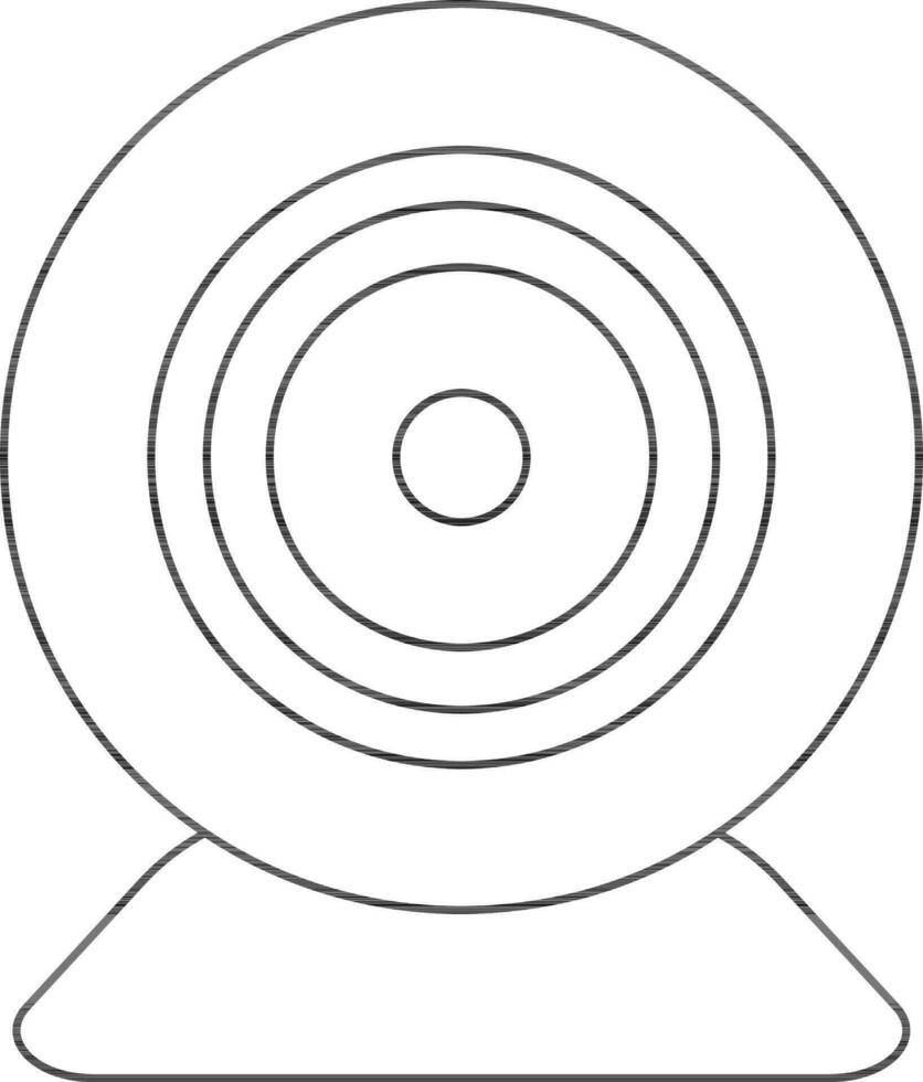 Line art web camera icon. vector