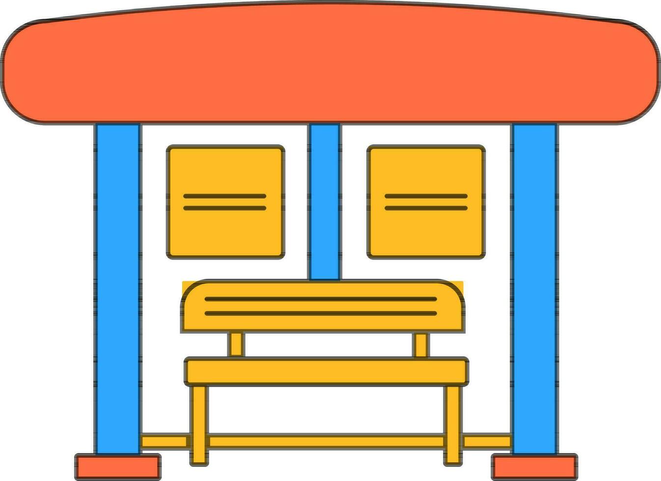 Flat illustration of passenger seat. vector