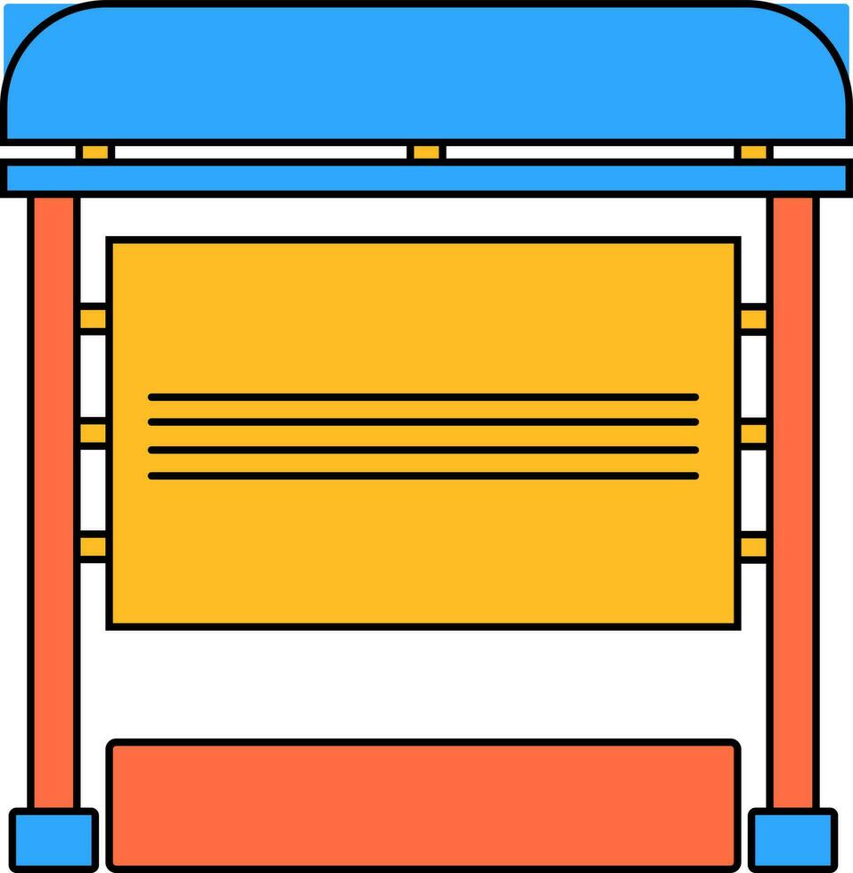 Passenger seat at bus station. vector