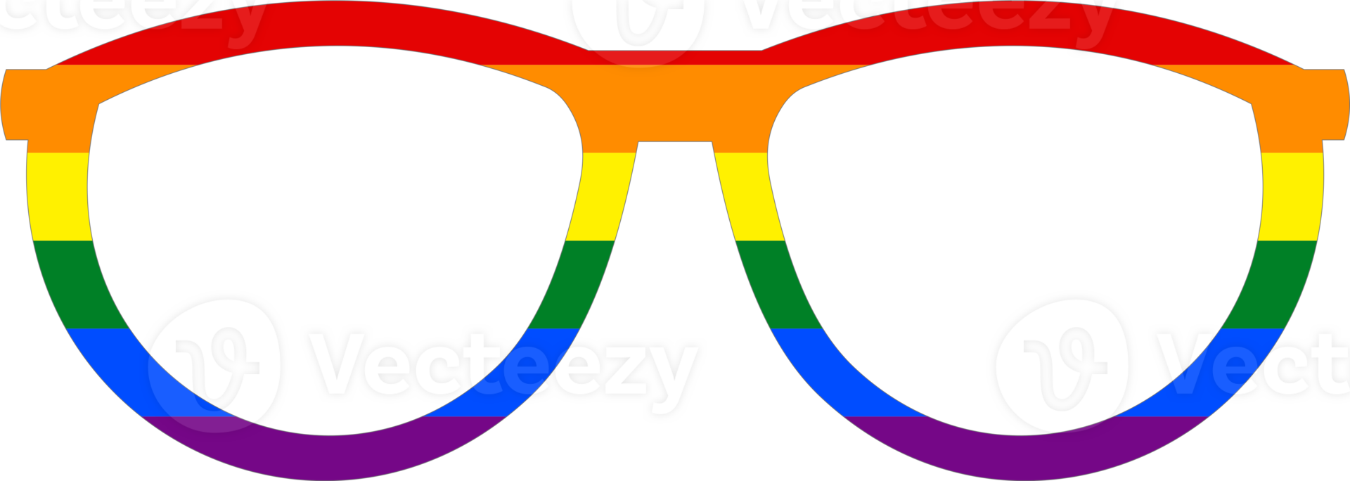 LGBTQ rainbow glasses PNG