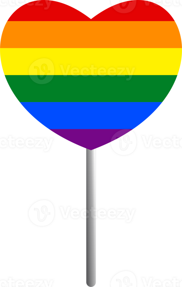 lgbtq arc en ciel cœur icône png