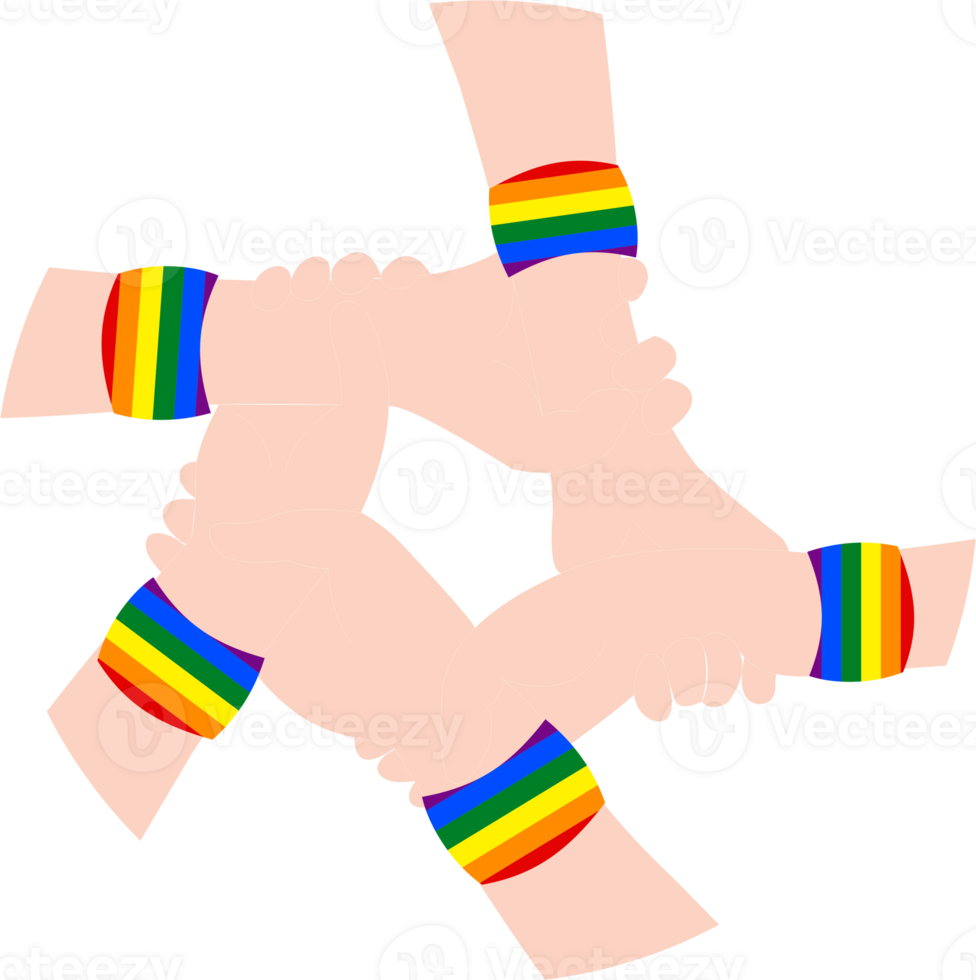 LGBTQ rainbow hand icon PNG