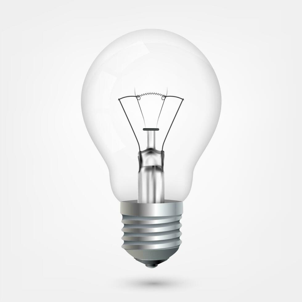 Incandescent Energy Saving Light Bulb, Vector Illustration