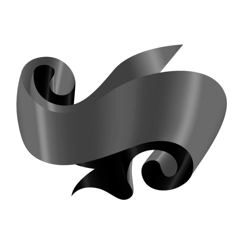 Black Banner Ribbon, Vector Illustration 24393492 Vector Art at Vecteezy