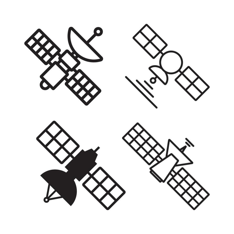 satellite icon vector