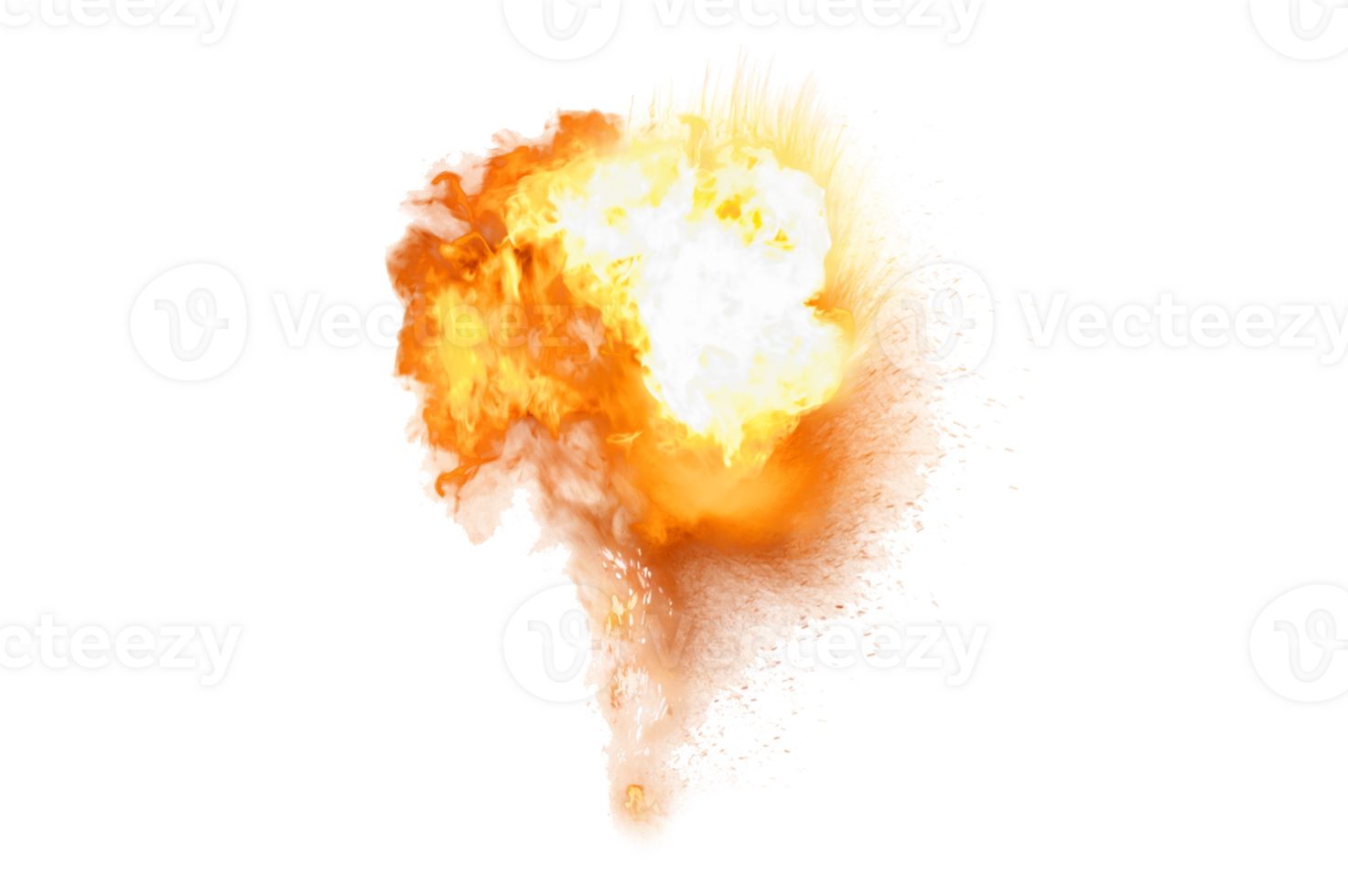 orange flamme des kreisrahmens lokalisiert auf transparentem hintergrund png-datei png