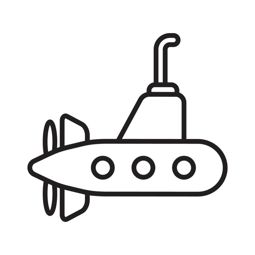 vector de icono de submarino