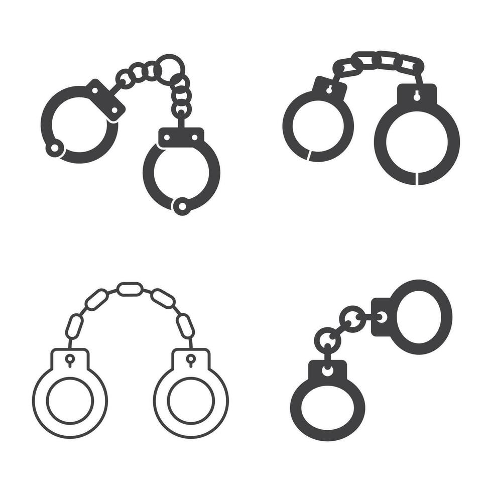 handcuffs icon vector