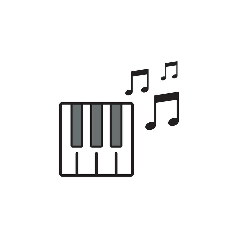 piano icon vector