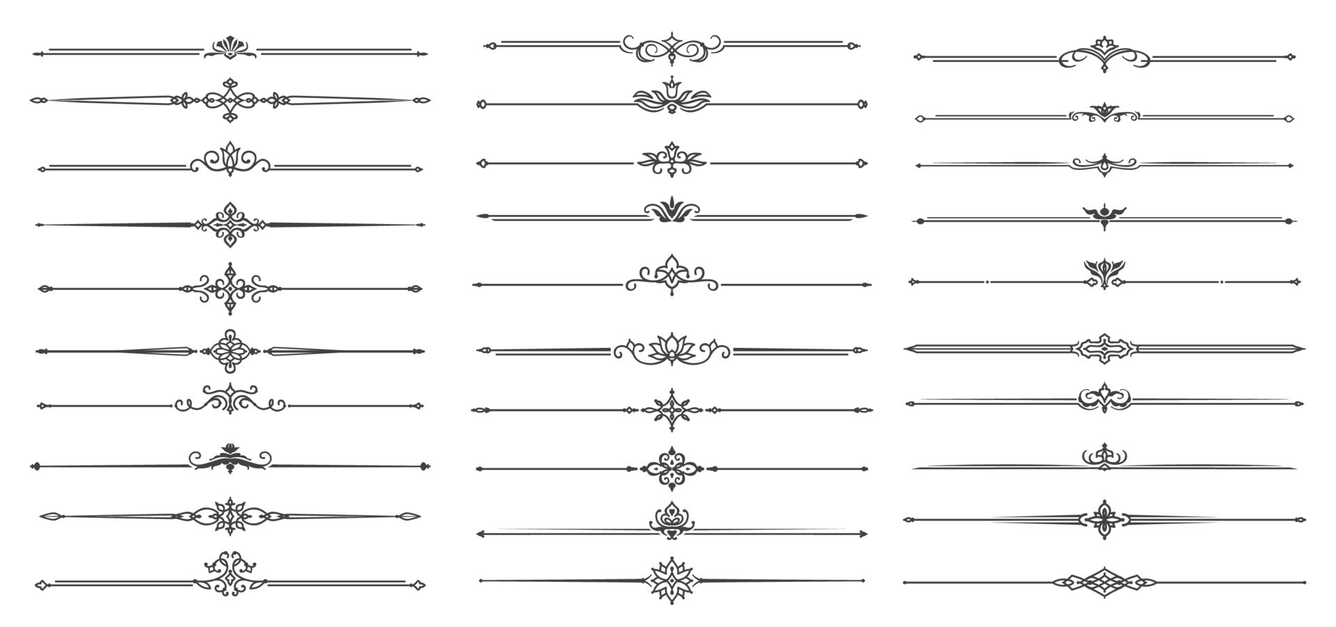 Vintage dividers, flourish borders and frame lines 24393675 Vector Art