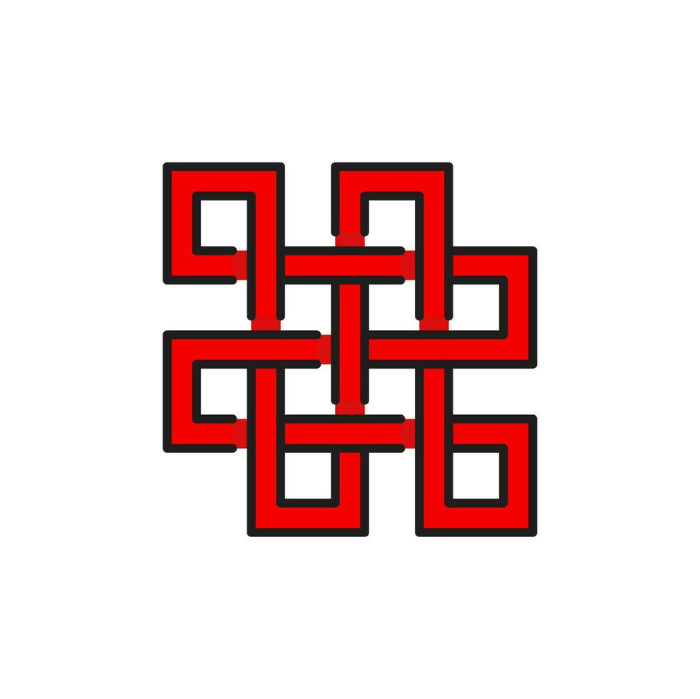 Shrivatsa Buddhism endless knot health, longevity vector