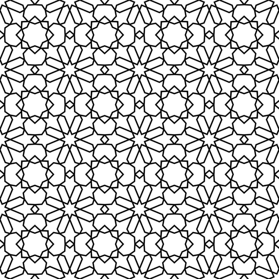 Mashrabiya arabesque arabic seamless pattern vector