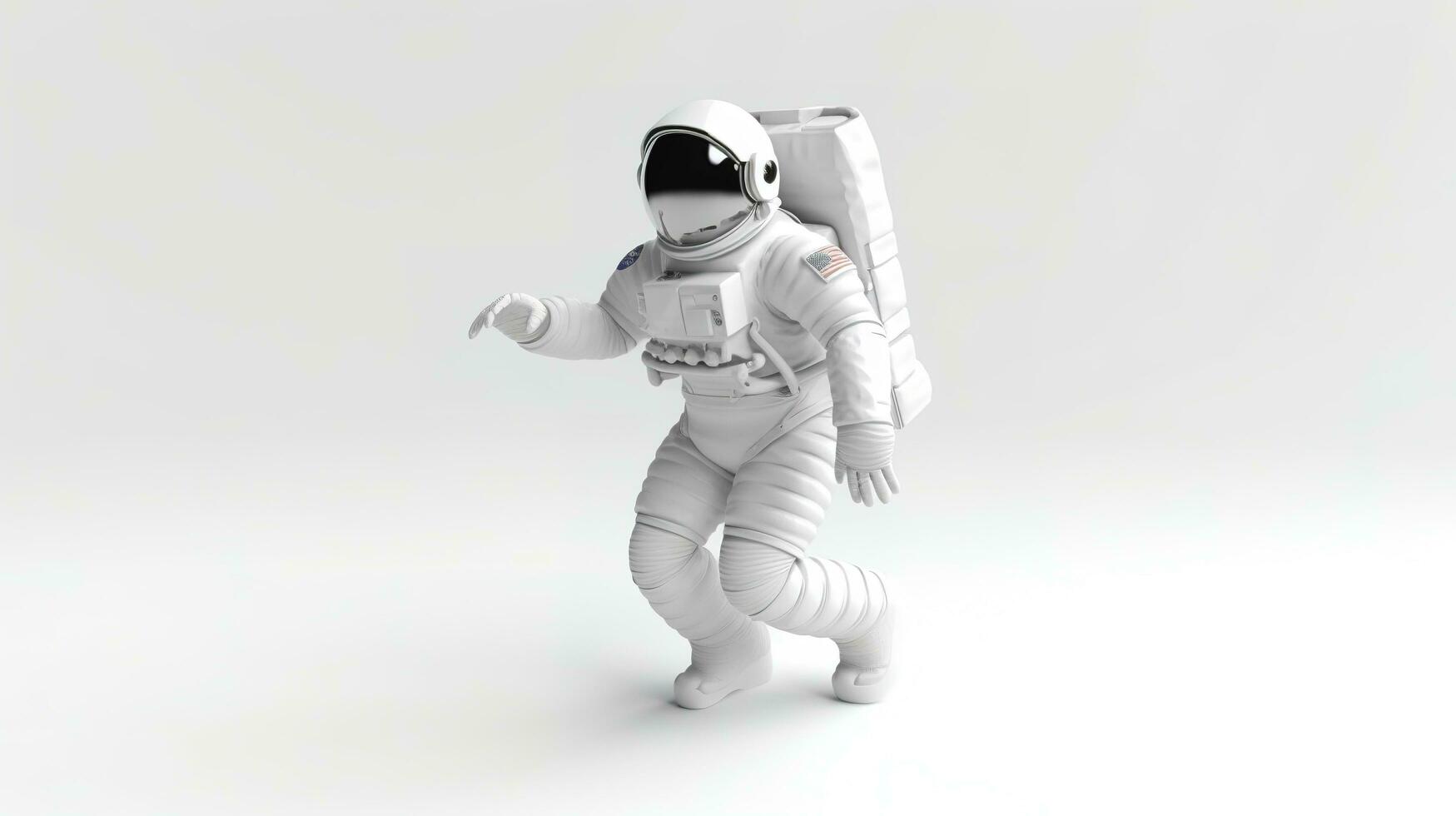 Astronaut realistic space travelers professional costume cosmos exploring universe in rocket decent vector astronaut, generate ai photo