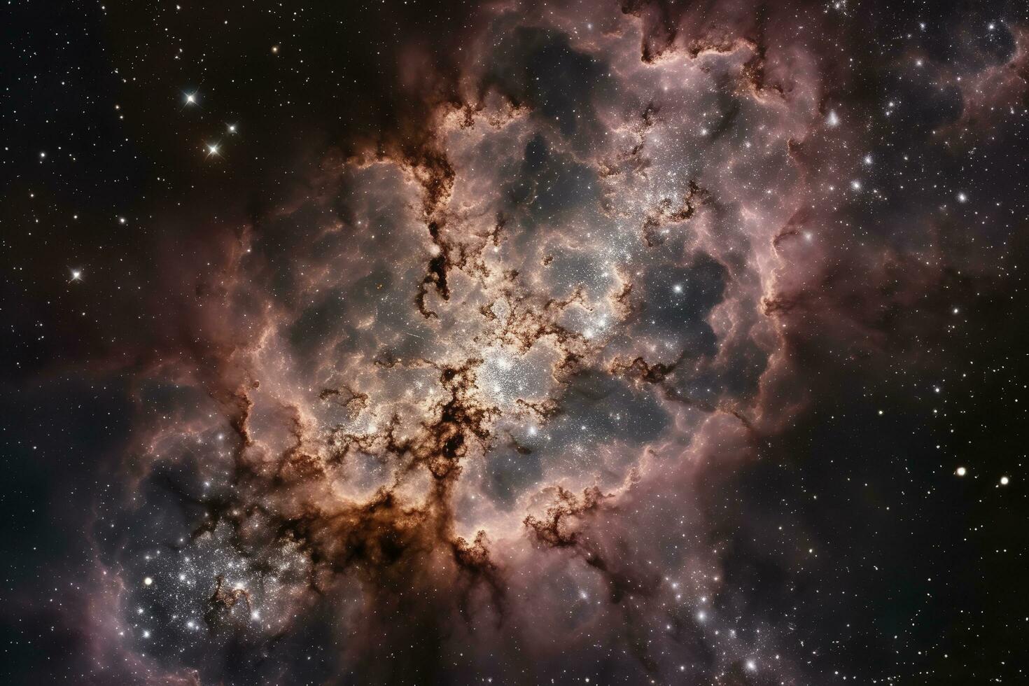 Photographing the Tarantula Nebula, a massive star-forming region located in the Large Magellanic Cloud, a satellite galaxy of the Milky Way, generate ai photo