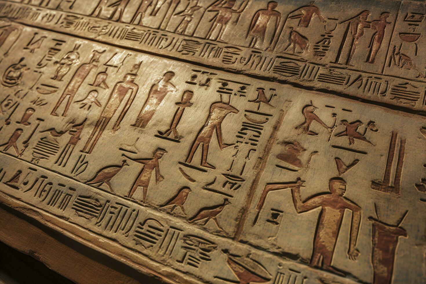 Ancient Egypt hieroglyphs, generate ai photo