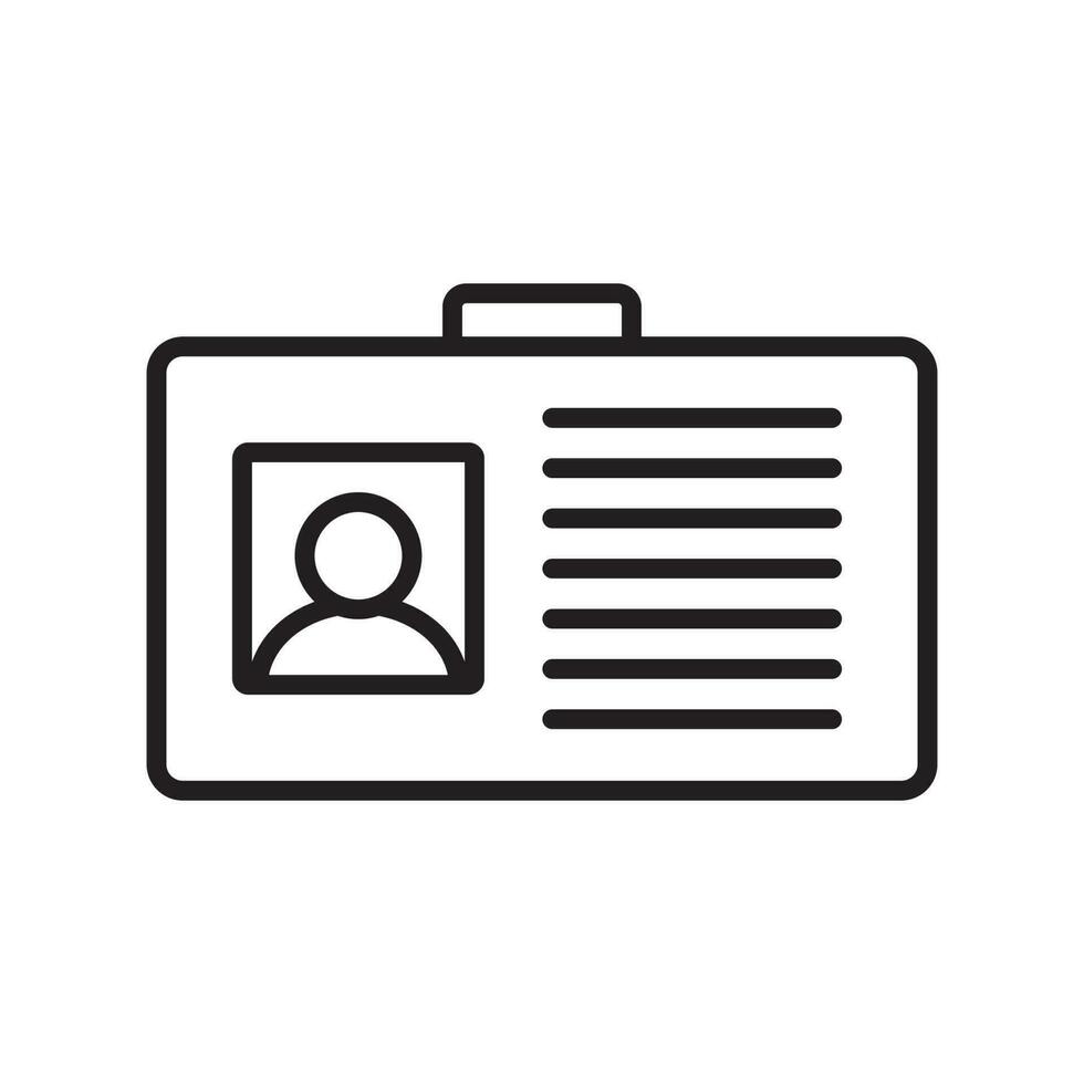 id card icon vector