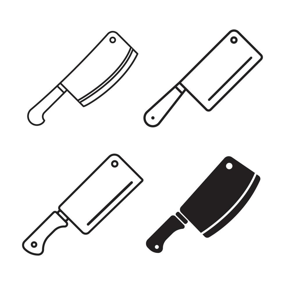 butcher knife icon vector