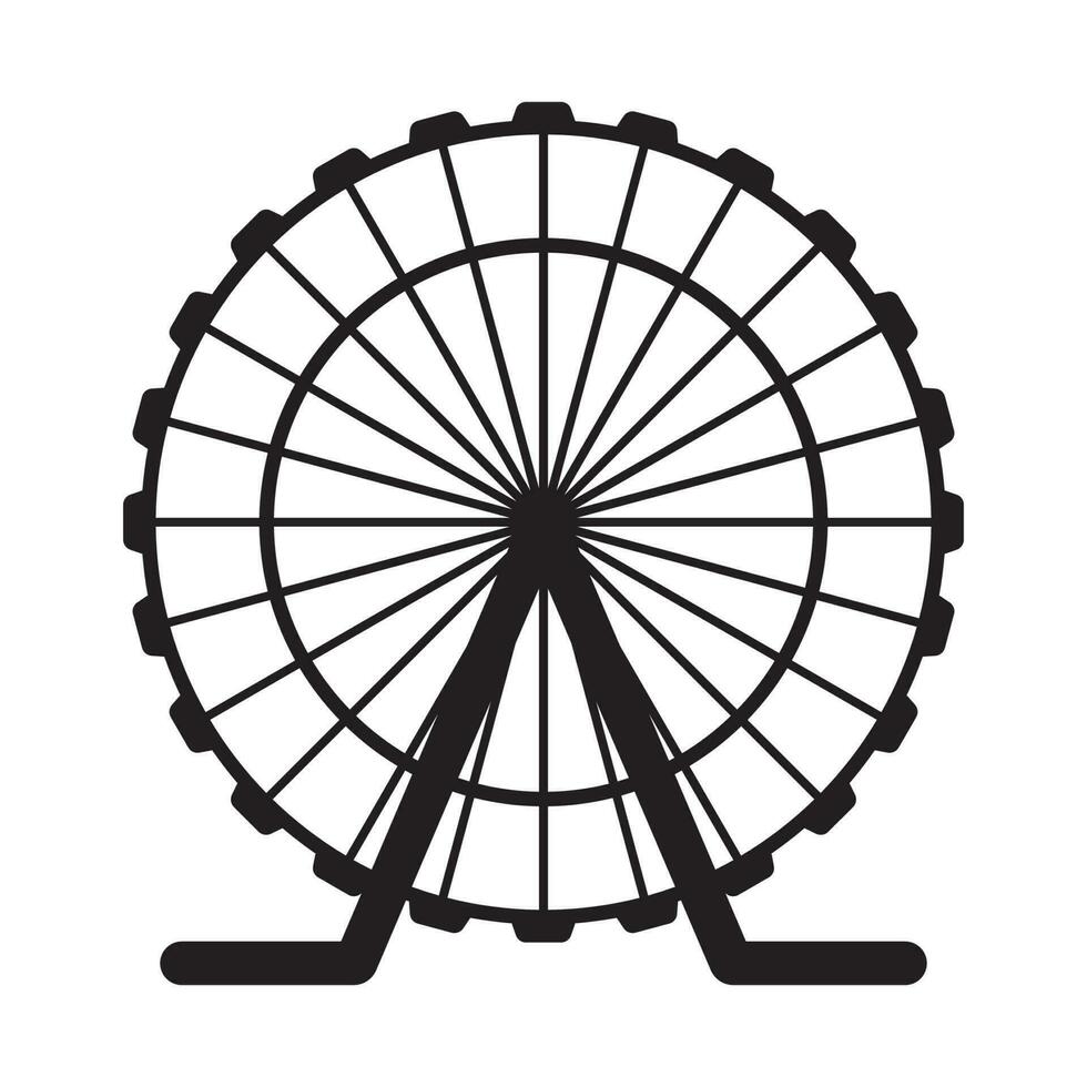 Ferris wheel icon vector