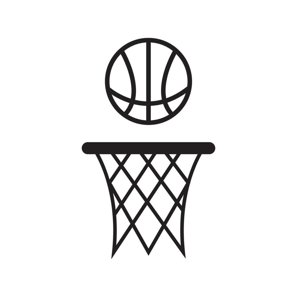 basketball hoop icon vector