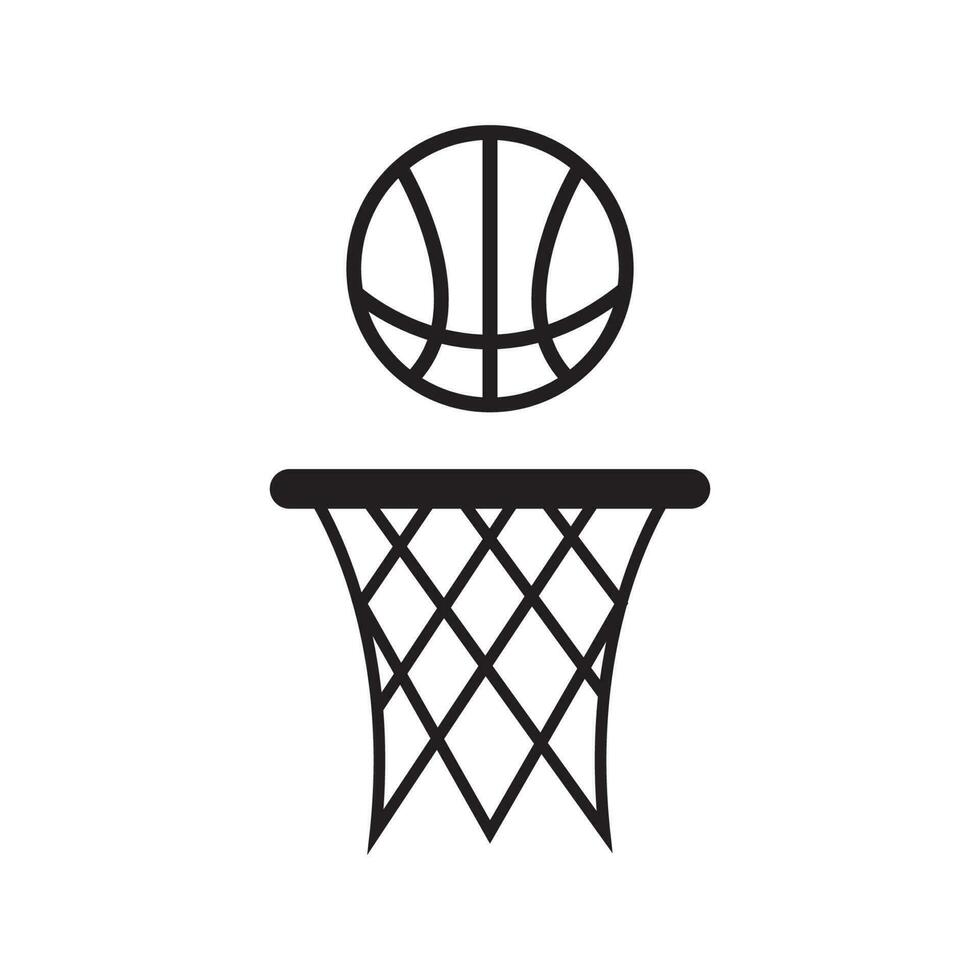 icono de aro de baloncesto vector