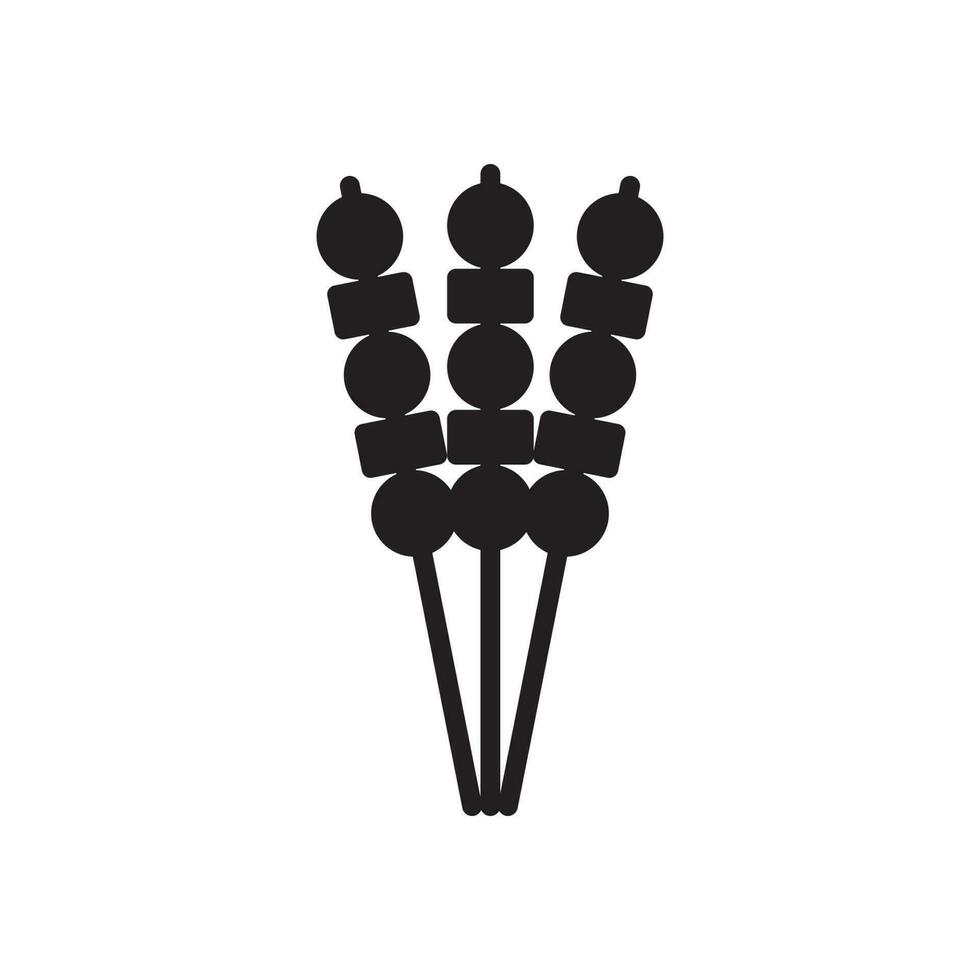 satay icon vector