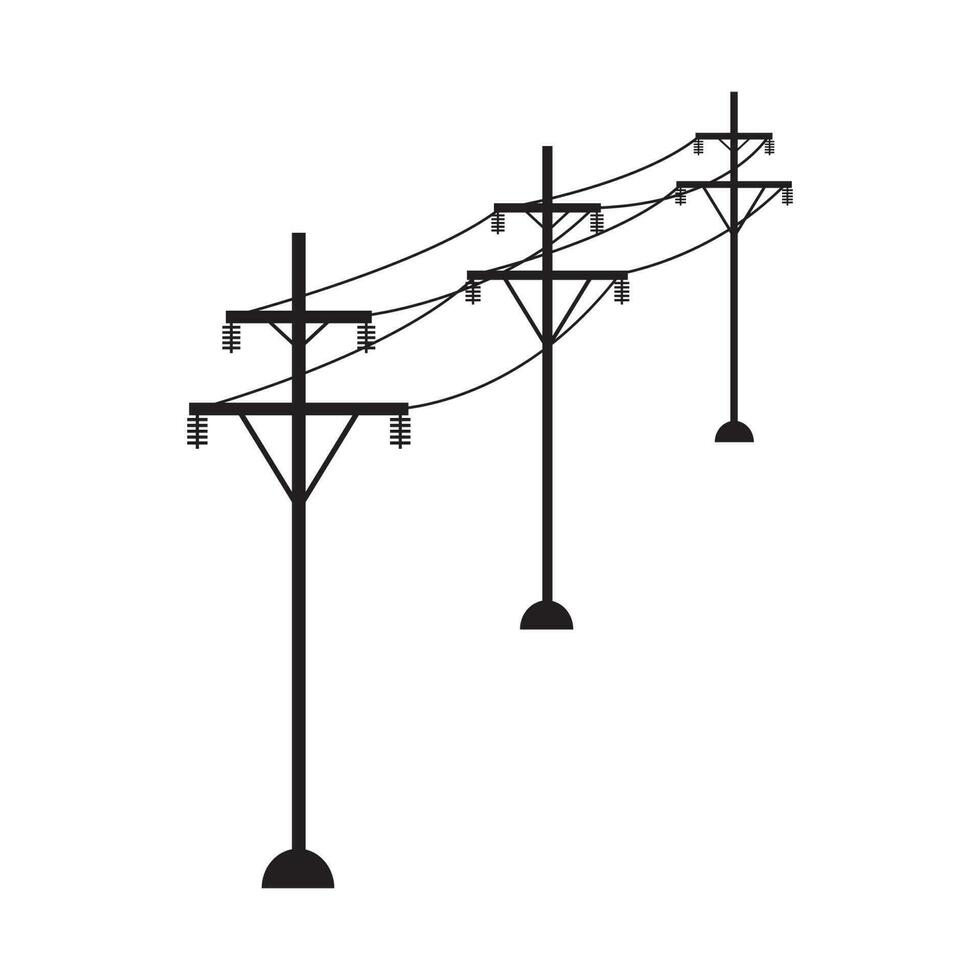 icono de poste eléctrico vector